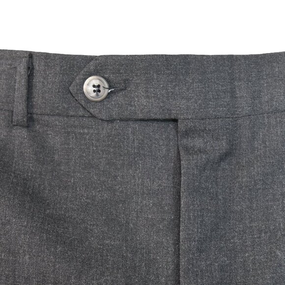 Saks Fifth Avenue Vintage Deadstock 100% Woorsted Wool Pants 36 Gray Unhemmed - Picture 4 of 12